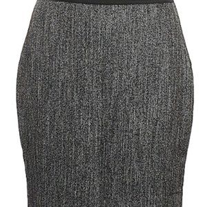 Express Black Herringbone Pencil Skirt, 8